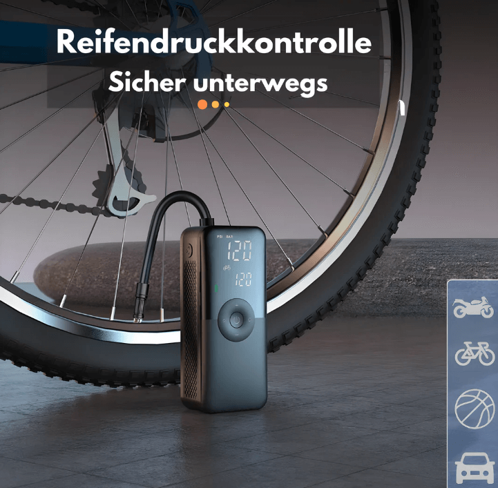 Tragbare Minipumpe mit Digitalanzeige