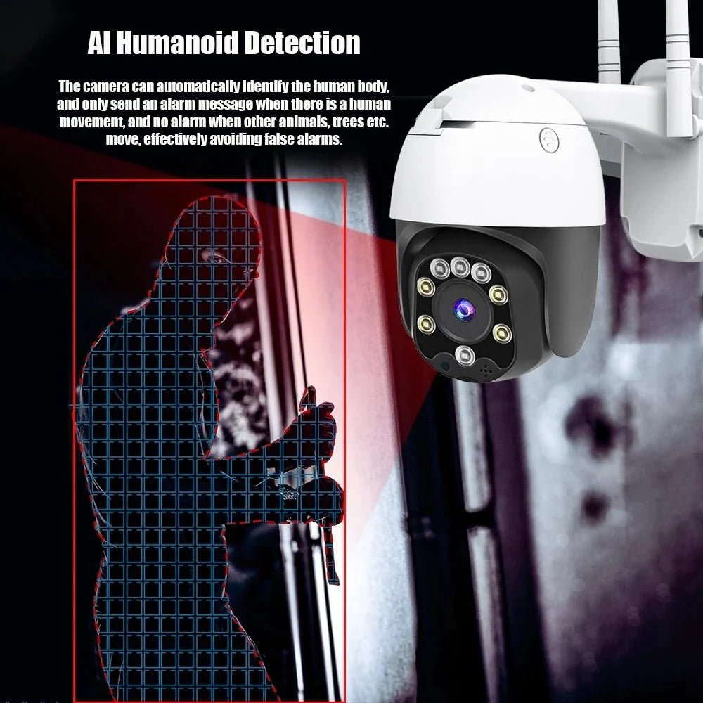 SD05W 5MP HD PTZ IP Kamera, 5x Zoom, Nachtsicht, Menschenerkennung, wasserdicht, H.265+, Outdoor Speed Dome CCTV