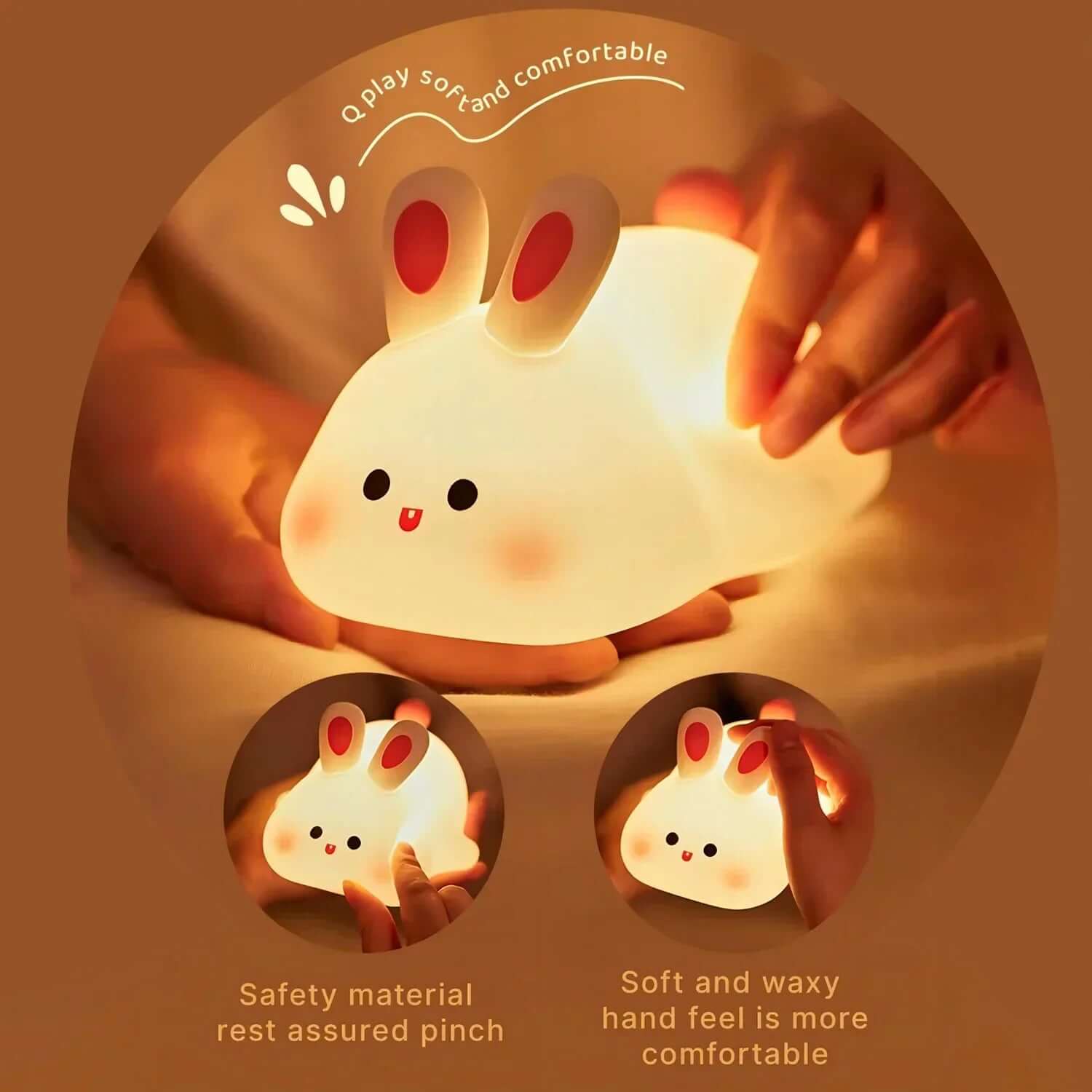 Kuscheliges Nachtlicht Kaninchen: Sanftes LED-Licht für Babys & Kinder