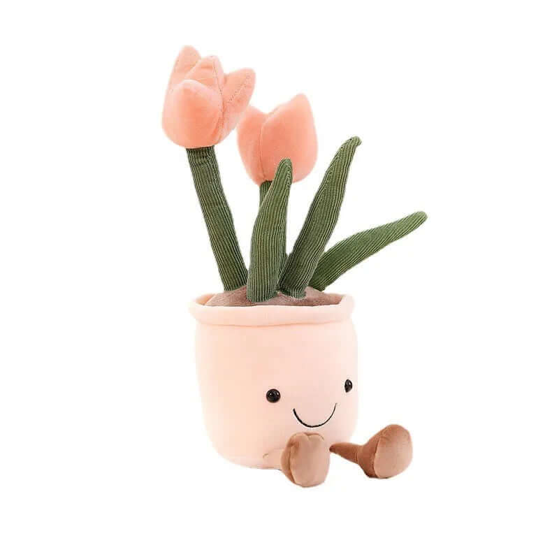 Kuschelige Blumen-Plüschfigur - Weicher Kissen-Begleiter