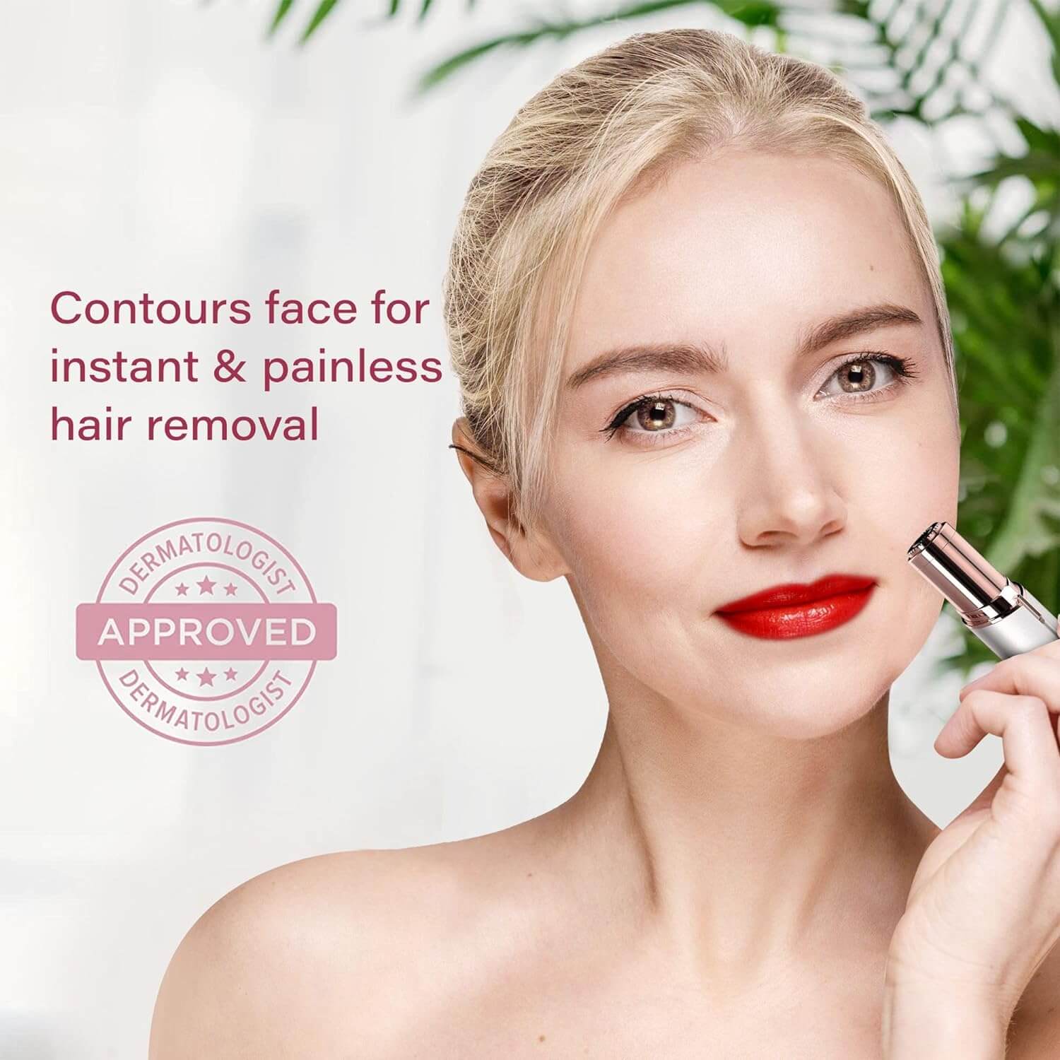 Elektrischer Gesichtshaarentferner für glatte Haut