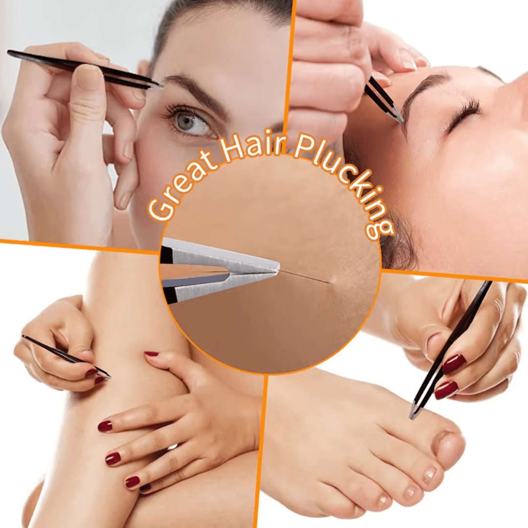 6er Set Präzisionspinzetten mit Etui