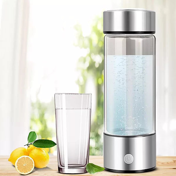 Tragbare Wasserstoff-Wasserflasche aus Edelstahl, 3-Minuten Anreicherung, Gesund & Energiespendend