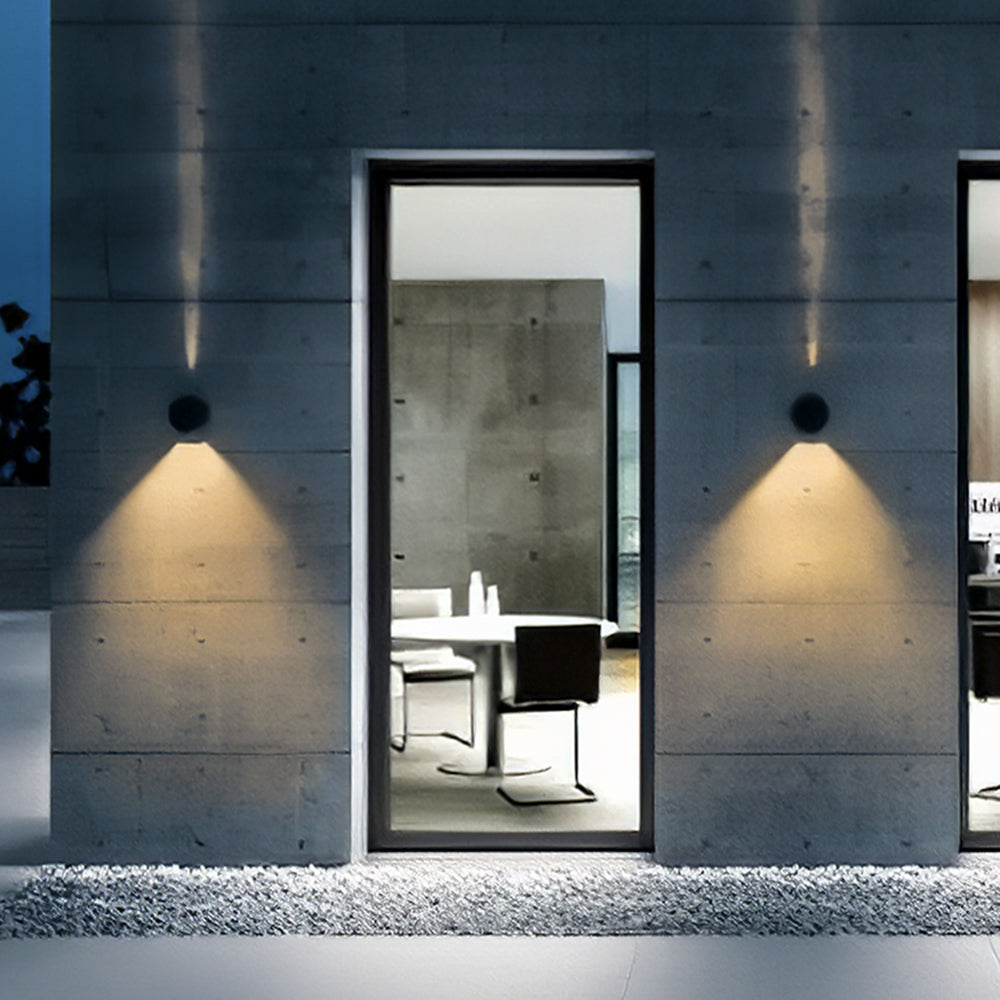 Moderne Runde Wandleuchte | IP65 Wasserdicht für Außen LED