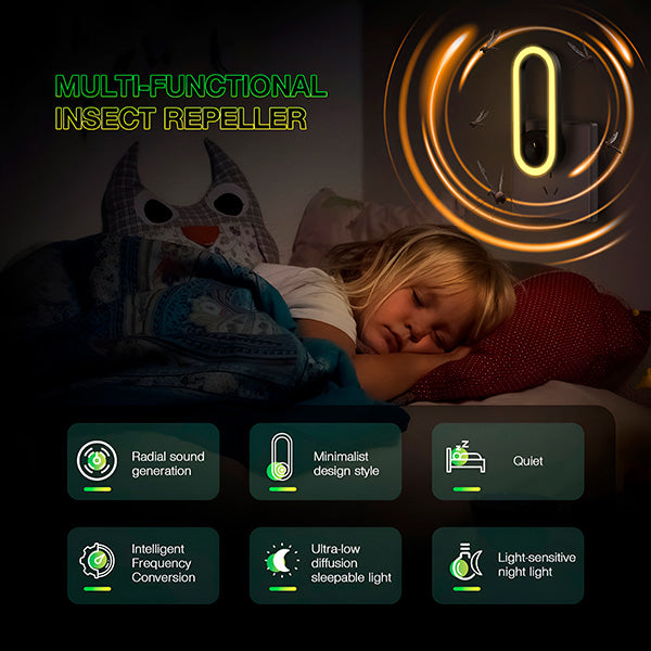 Nachtlicht LED mit Insektenschutz durch Ultraschall