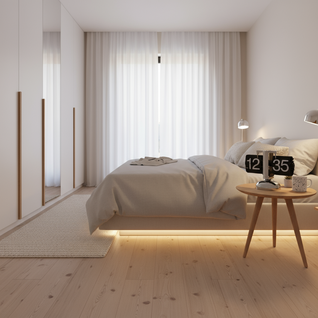 Minimalistische Flip Uhr mit Automatischem Umblättern