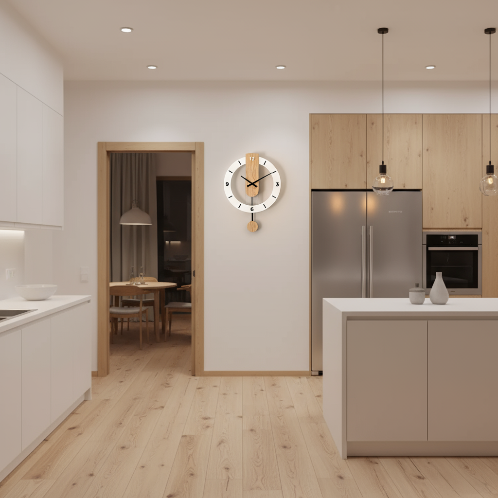 QuietRhythm Wanduhr Modern mit Schwingender Bewegung