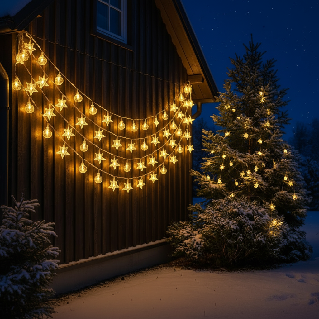 Solar Star Globe | LED Lichterkette Outdoor für Außenbereich