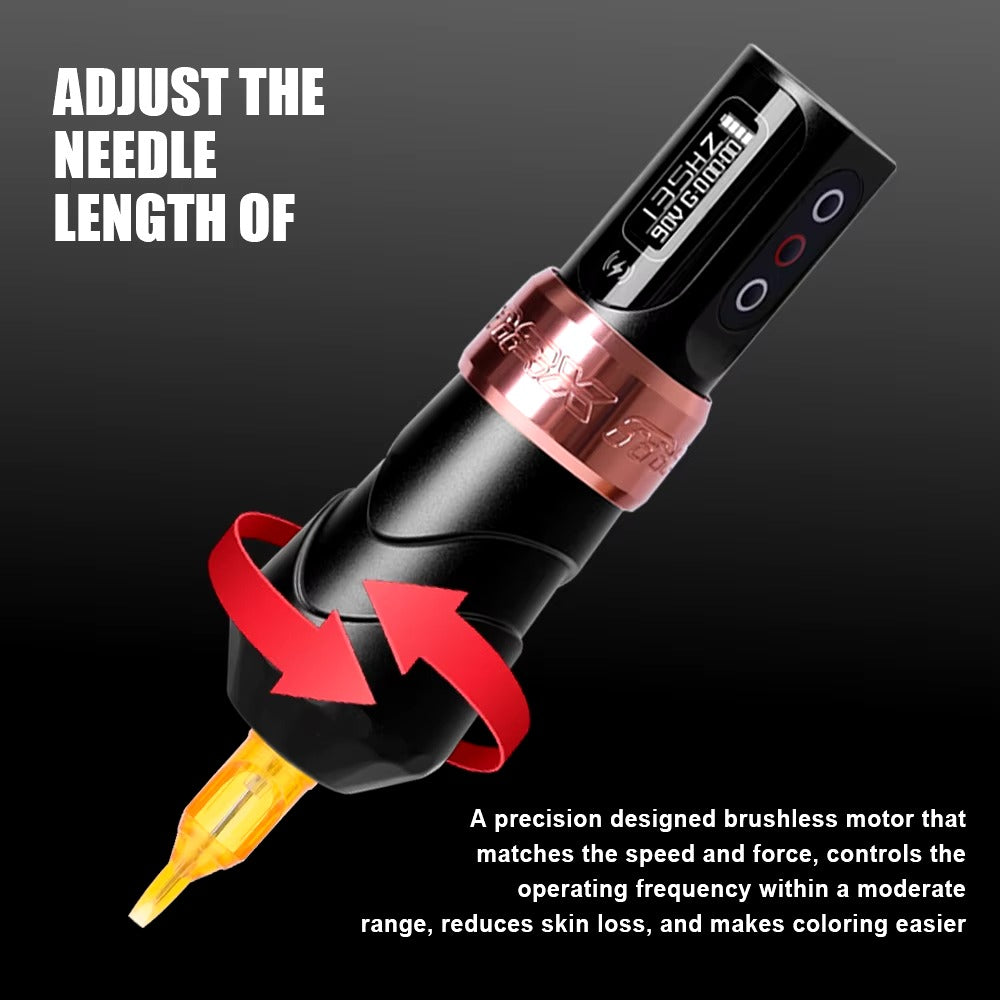 Tattoo Pen Professioneller Permanent Make-up und Tattoo Stift Leise 10.000 U/min LED Display