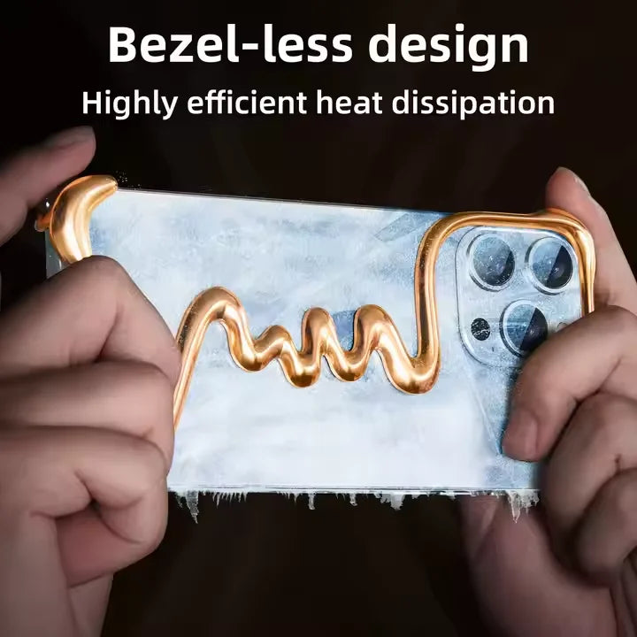 Aluminium Metall Rahmenlos Wärmeableitendes Handyhülle Vier Ecken Luftpolster Für iPhone