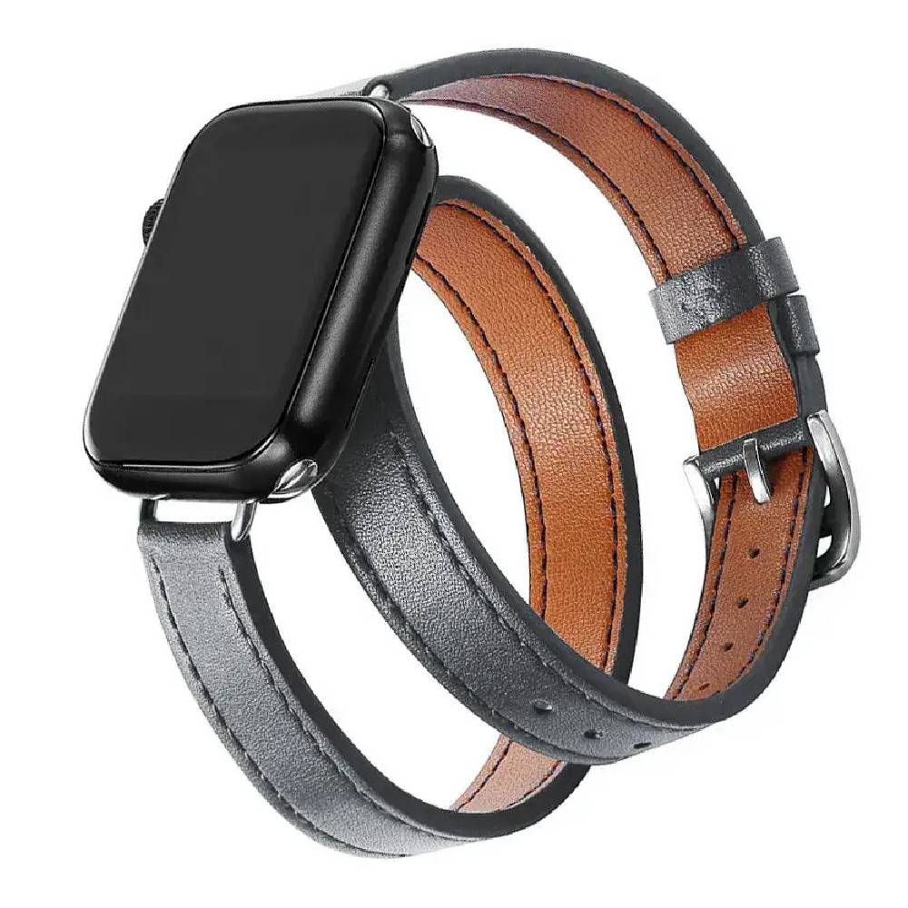 Doppelter Lederarmband für Apple Watch – Luxus und einzigartiger Stil