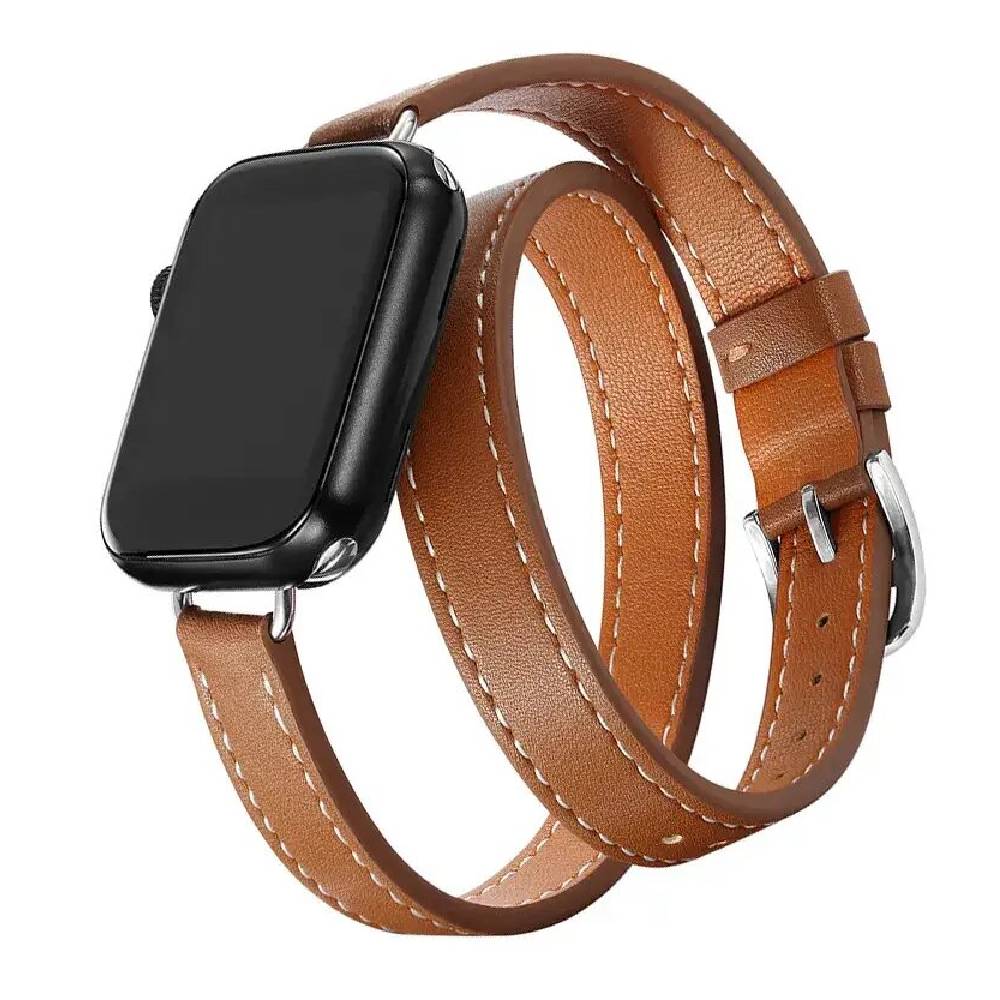Doppelter Lederarmband für Apple Watch – Luxus und einzigartiger Stil