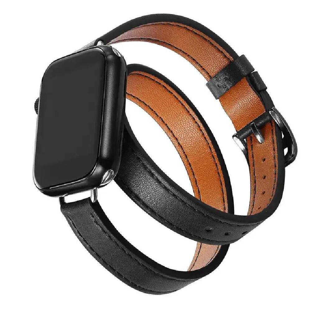 Doppelter Lederarmband für Apple Watch – Luxus und einzigartiger Stil
