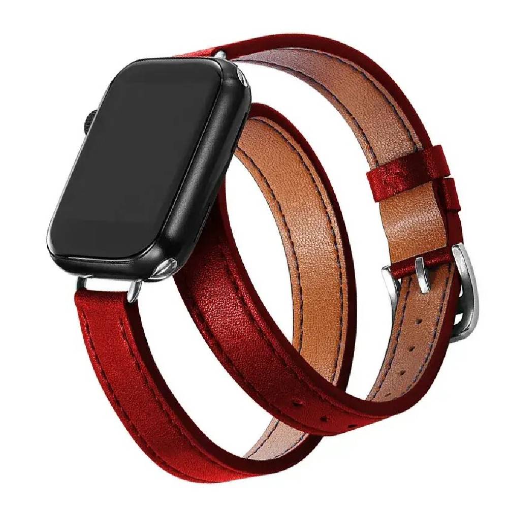 Doppelter Lederarmband für Apple Watch – Luxus und einzigartiger Stil