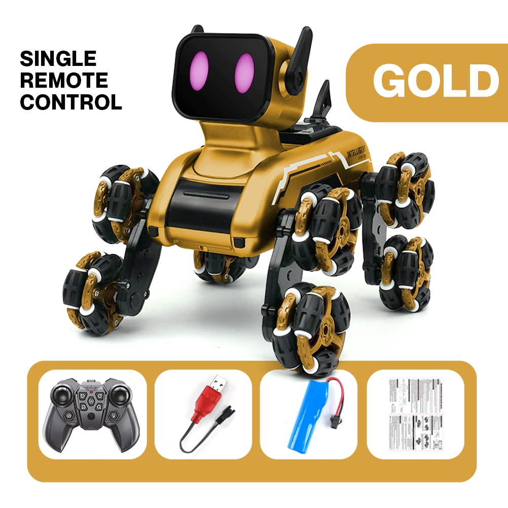 8-Rad Intelligente Steuerung Roboterhund mit Klettern, Sprühdrift & Transformationsaktion | Das ultimative Stuntspielzeug für Jungen