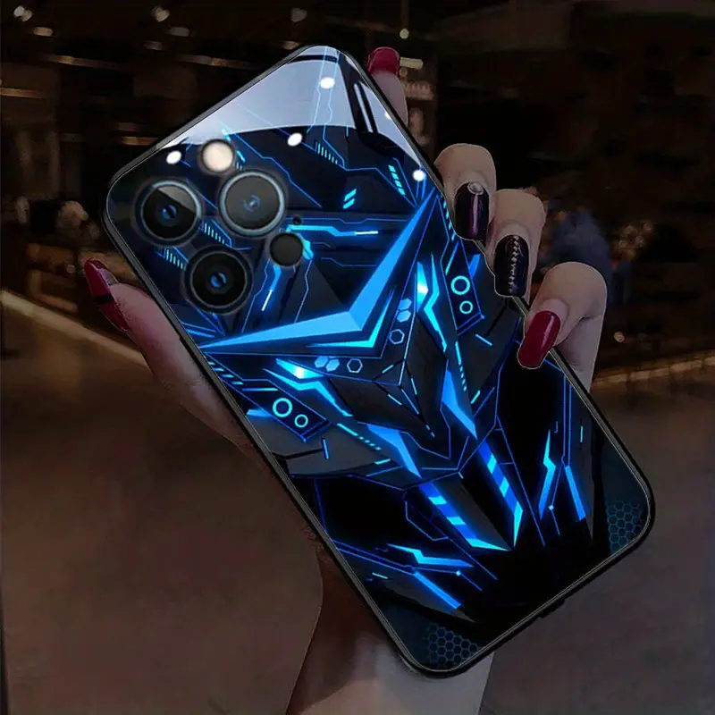 Glühendes Luminous Beleuchtetes Smart Sprachgesteuertes Cover Für Iphone & Samsung Smartphone Serie