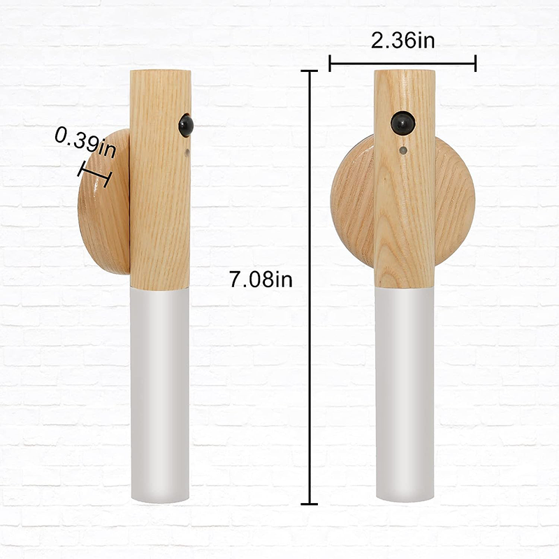 Holz USB wiederaufladbare magnetische Bewegungssensor Nachtlicht für Flure, Schlafzimmer usw.