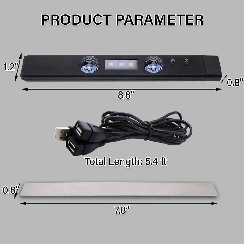 LED RGB Auto Ambient Atmosphäre Drahtloses Dach- & Fußlicht mit USB-Anschluss