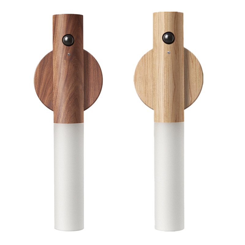 Holz USB wiederaufladbare magnetische Bewegungssensor Nachtlicht für Flure, Schlafzimmer usw.