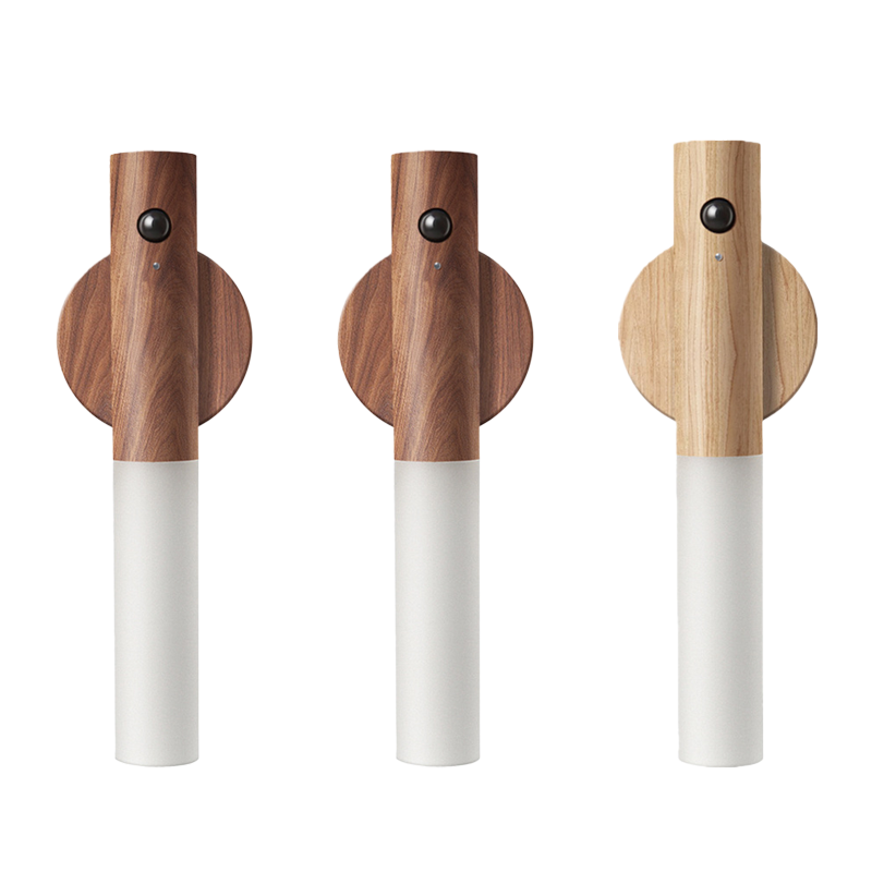 Holz USB wiederaufladbare magnetische Bewegungssensor Nachtlicht für Flure, Schlafzimmer usw.