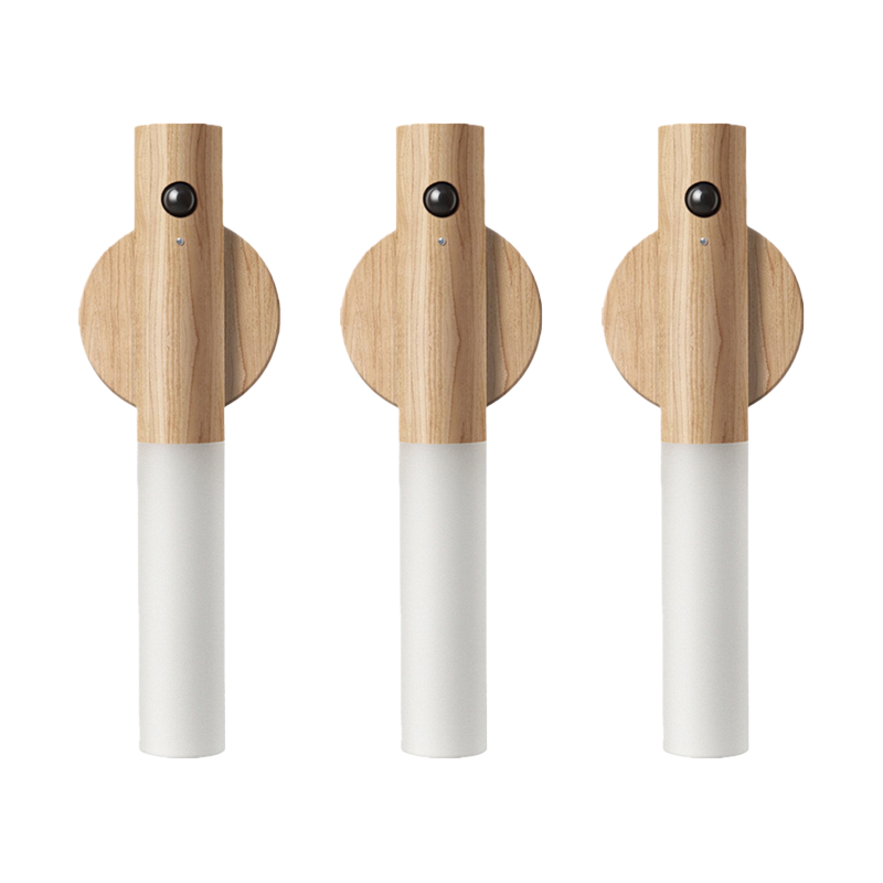 Holz USB wiederaufladbare magnetische Bewegungssensor Nachtlicht für Flure, Schlafzimmer usw.