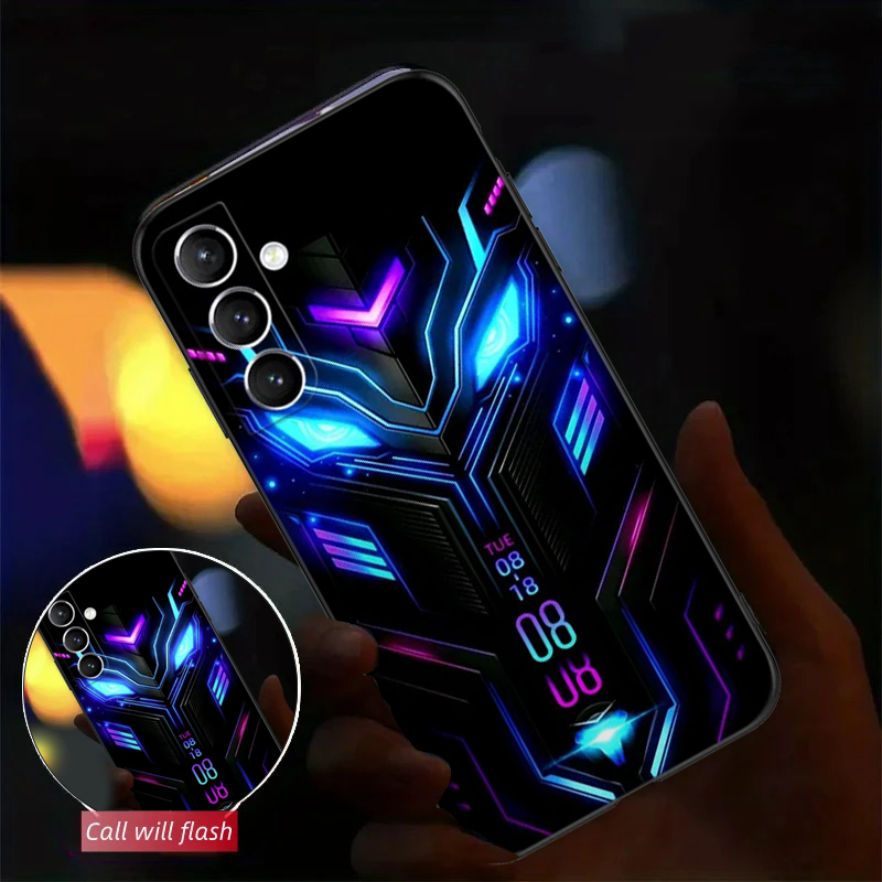Glühendes Luminous Beleuchtetes Smart Sprachgesteuertes Cover Für Iphone & Samsung Smartphone Serie