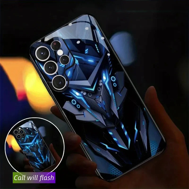 Glühendes Luminous Beleuchtetes Smart Sprachgesteuertes Cover Für Iphone & Samsung Smartphone Serie