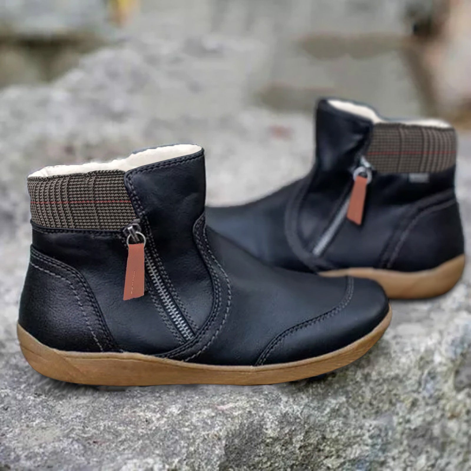 Wasserdichte Orthopädische Stiefel für Damen – Gefütterte Winterstiefeletten aus Fleece