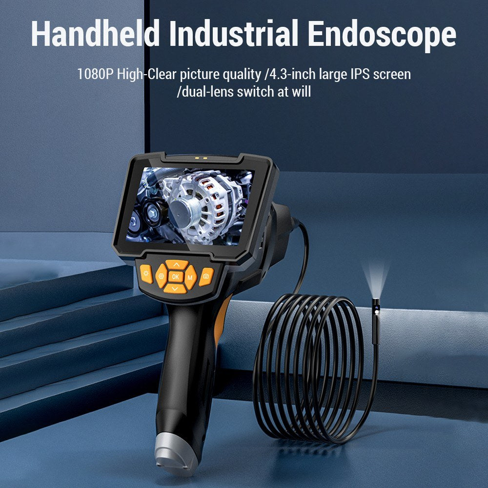 1080P wasserdichter tragbarer industrieller Endoskop mit 4,3-Zoll-HD-Bildschirm, 2MP Kamera, IP67-Bewertung, 2000mAh Akku, effiziente Bildübertragung