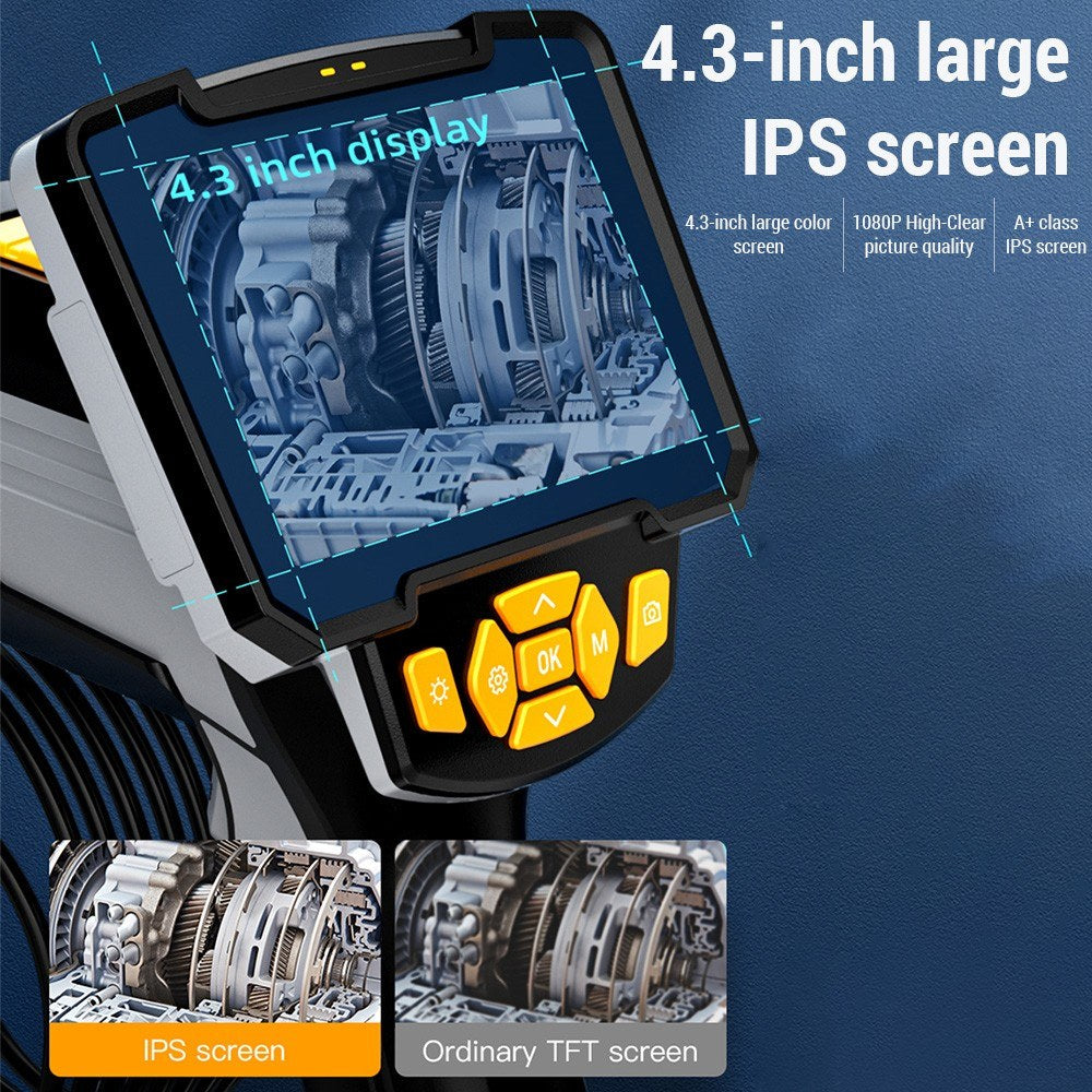1080P wasserdichter tragbarer industrieller Endoskop mit 4,3-Zoll-HD-Bildschirm, 2MP Kamera, IP67-Bewertung, 2000mAh Akku, effiziente Bildübertragung