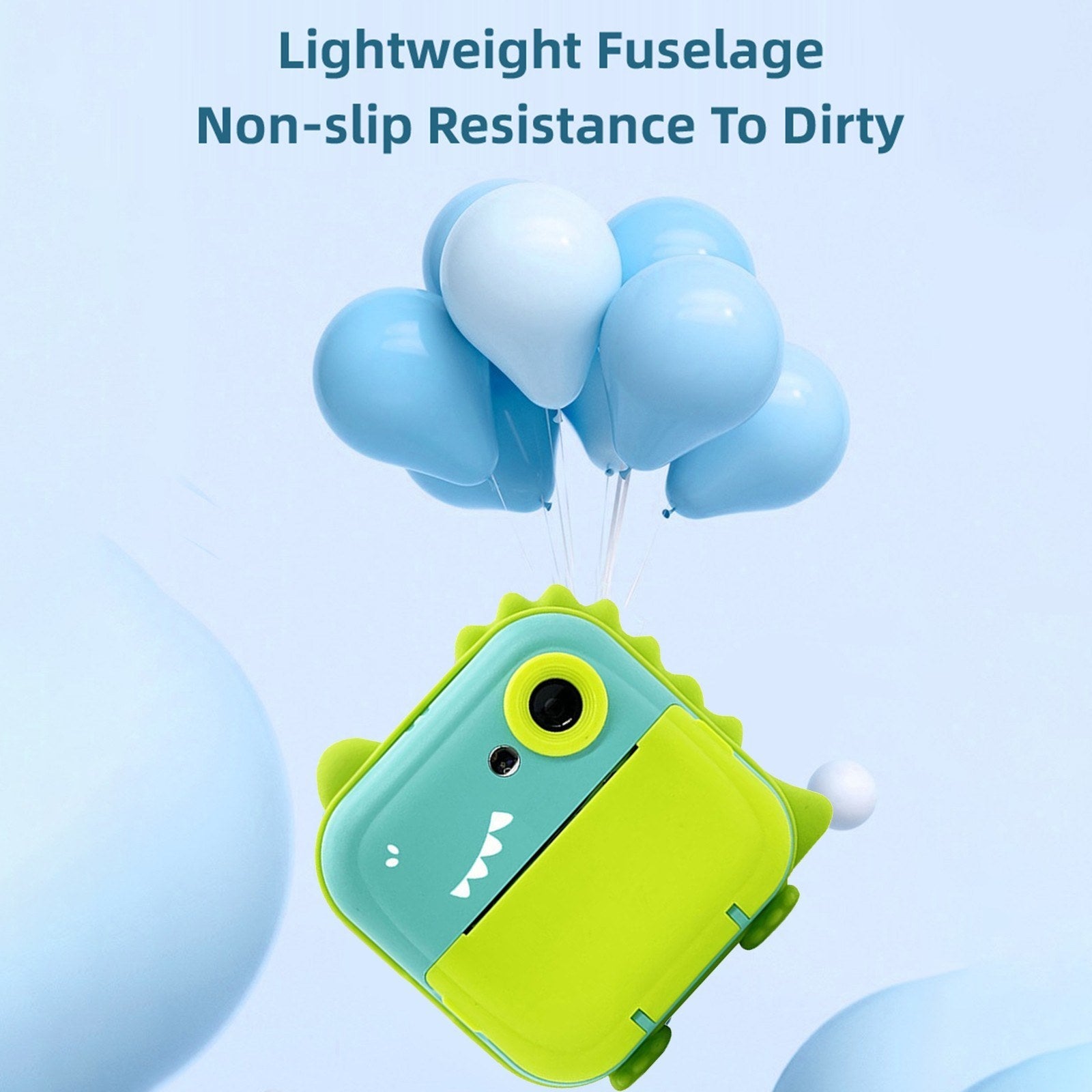 Sofortdruck Digitalkamera für Kinder - 2400W Hochauflösung, 2.4 Display, Cartoon Tintenloser Thermodrucker, Duale Linse für Jungen & Mädchen