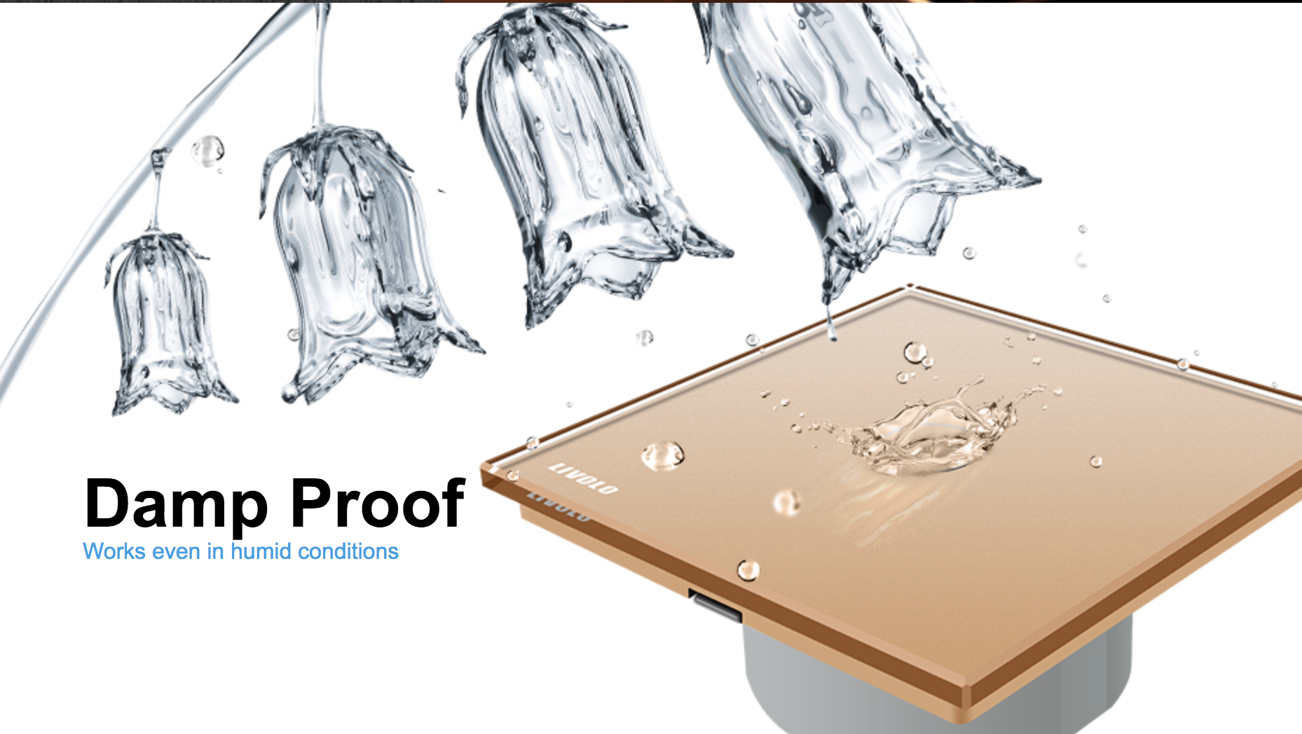 Smart Touch-Lichtschalter mit Dimmfunktion, Glasoberfläche & Fernbedienung – Feuchtigkeitsfest & LED-Hintergrundbeleuchtung