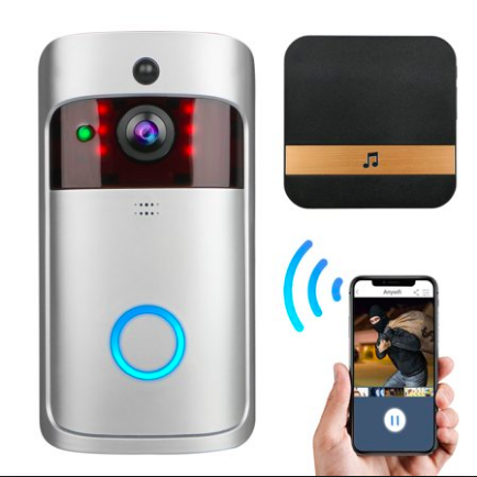 WLAN Video-Türklingel mit HD-Kamera, Nachtsicht & Bewegungssensor – 2-Wege-Audio, 720P, App-Steuerung