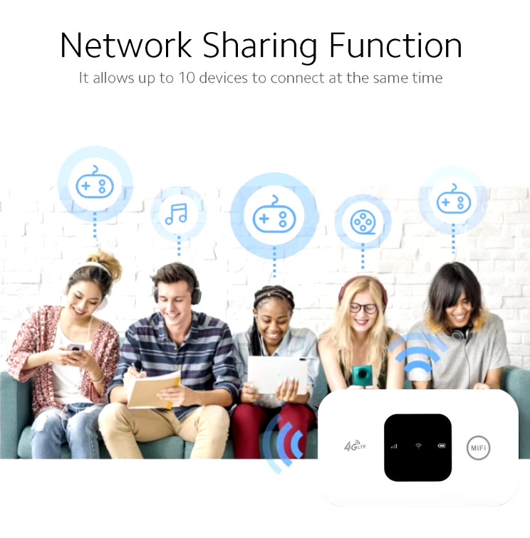 Mobiler tragbarer WiFi-Router | Unterstützt mehrere Benutzer | Hohe Uploadgeschwindigkeit - Moulan
