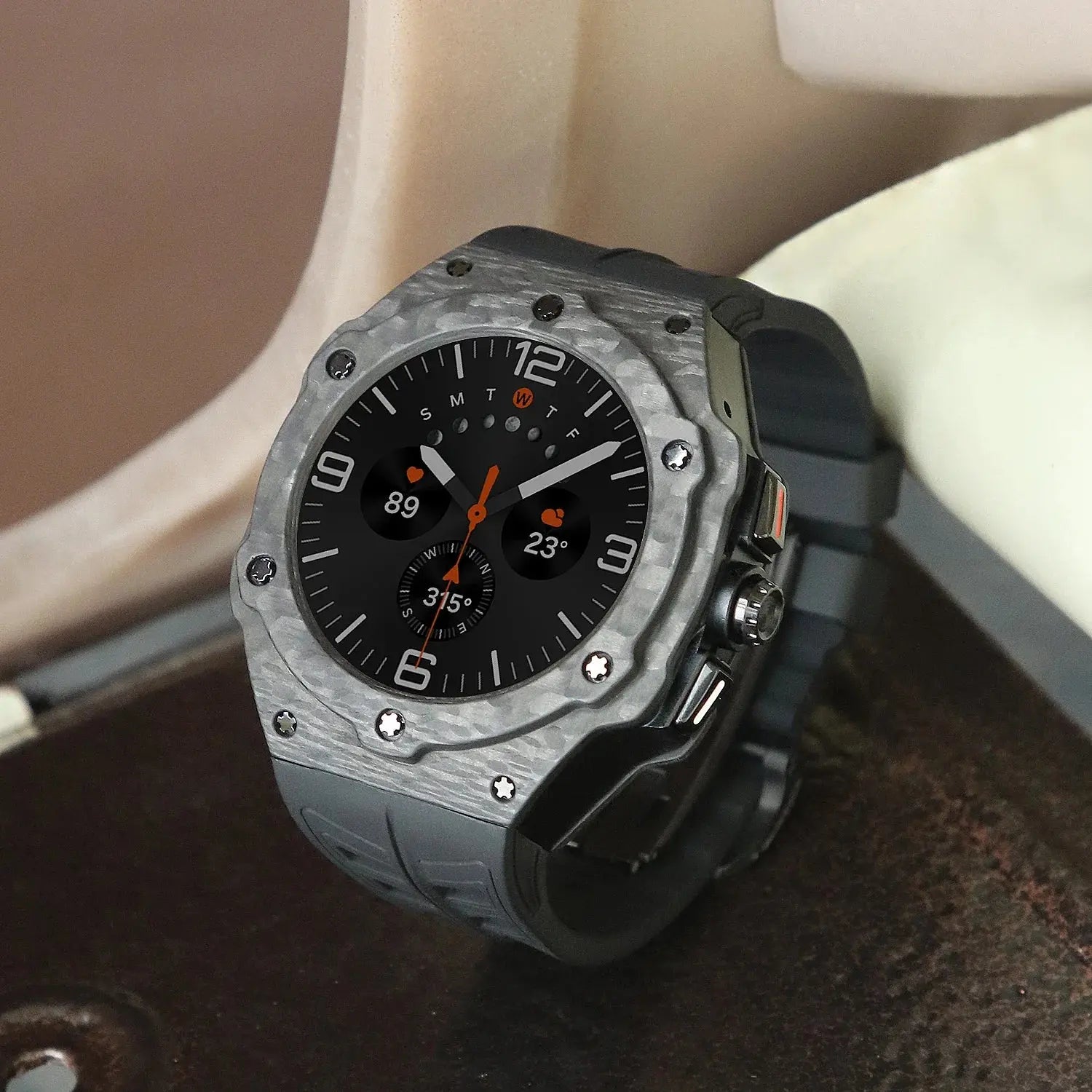Galaxy Ultra Carbon Fiber Band & Case Combo - Premium Schutz für Samsung Galaxy Watch 7 Ultra 47mm