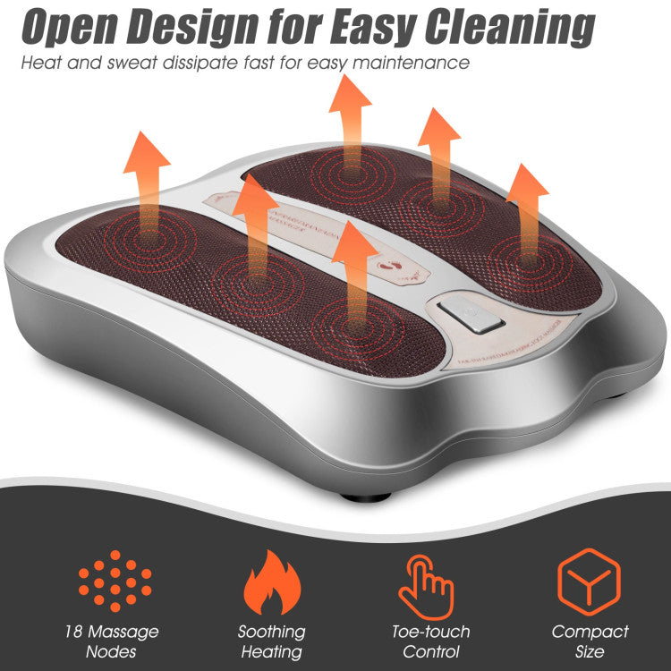 Shiatsu Fuß- & Wadenmassagegerät mit Wärme – 18 Knetrollen
