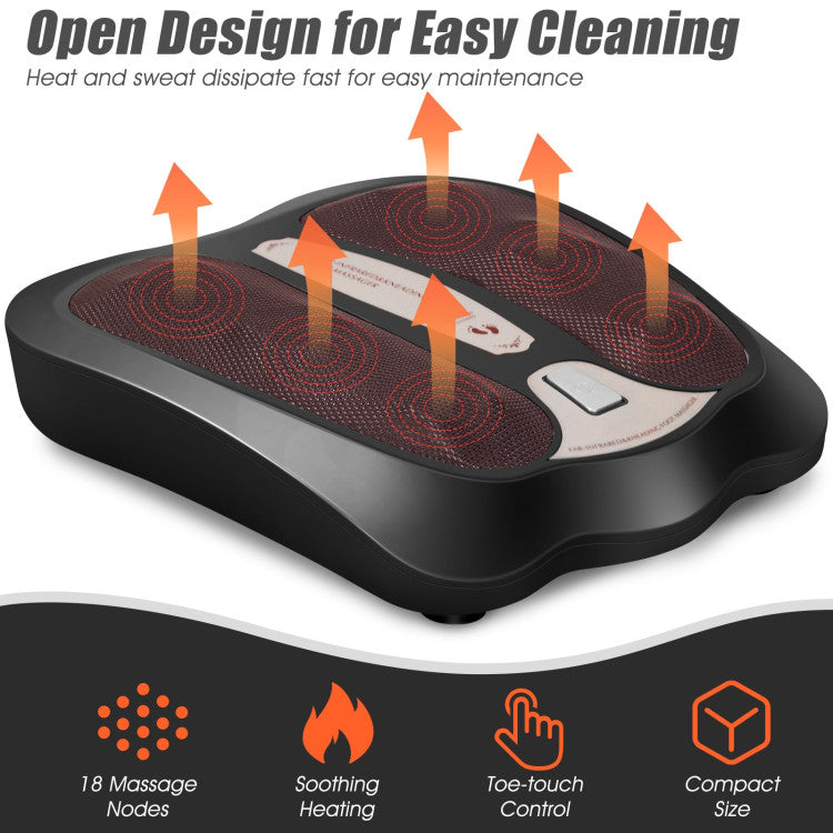 Shiatsu Fuß- & Wadenmassagegerät mit Wärme – 18 Knetrollen