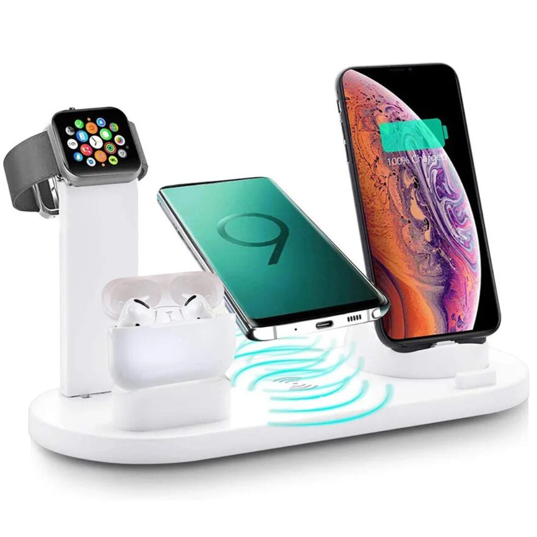7 in 1 Kabellose Schnell Ladestation 30W, MagSafe Ladegerät Dockingstation & Ladeständer | Fast Wireless Charging Station Apple iPhone, AirPods, Watch