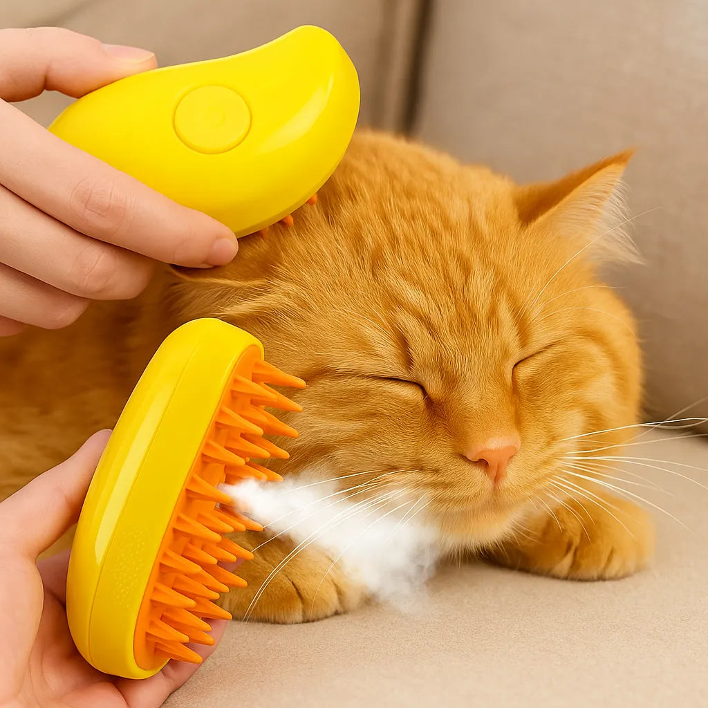 Felltraum – Bürste mit Nebelfunktion für Katzen