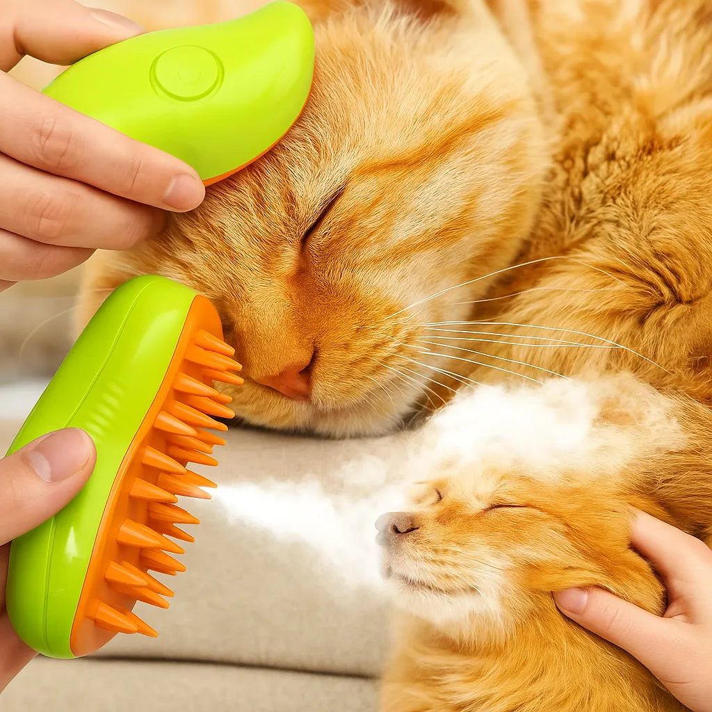 Felltraum – Bürste mit Nebelfunktion für Katzen