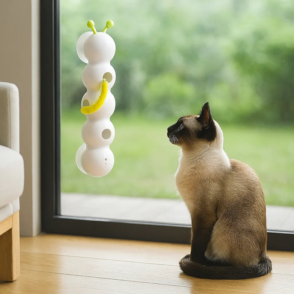 Interaktives Wandspielzeug Katze | Automatischer Wurm mit Sensor