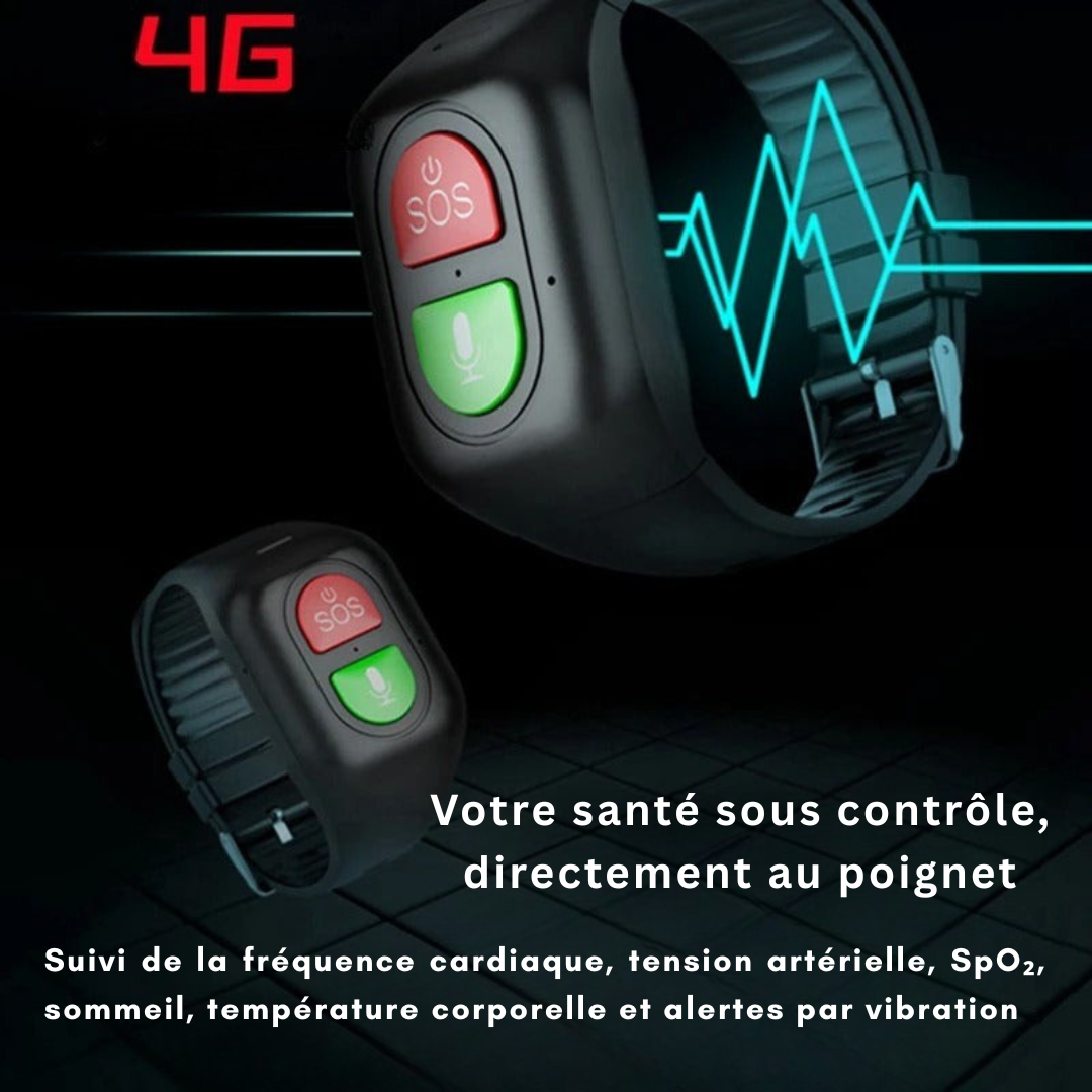 Intelligente GPS-Uhr für Senioren – SOS 4G Tracker, Gesundheitsüberwachung & Notfallwarnungen