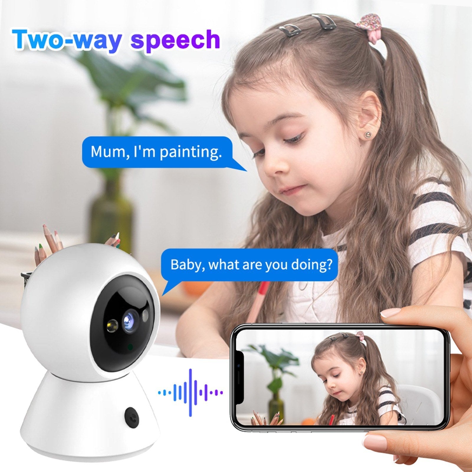 K11 1080P Dual-Band Innen Smart Wireless Sicherheitskamera mit WiFi Überwachung