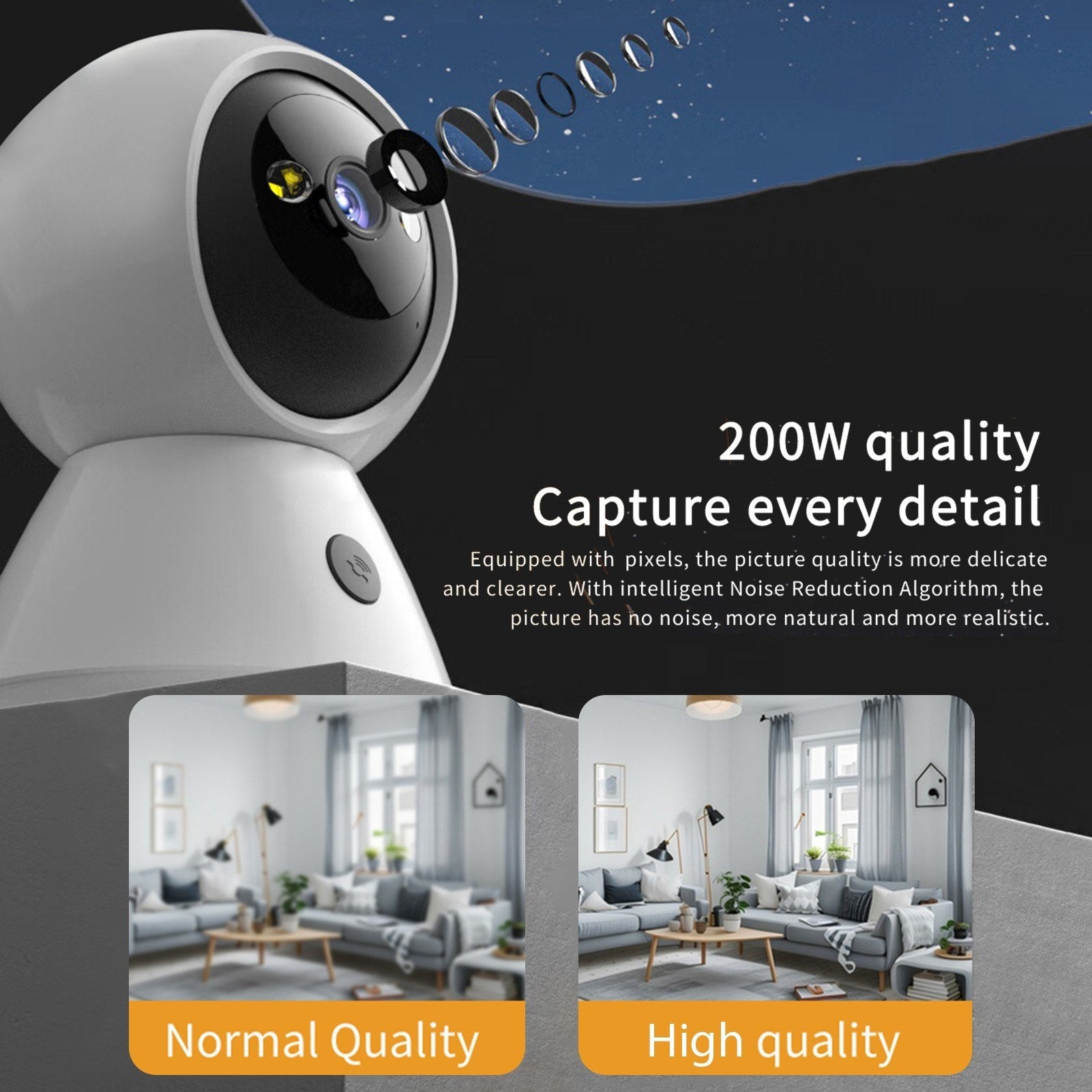 K11 1080P Dual-Band Innen Smart Wireless Sicherheitskamera mit WiFi Überwachung