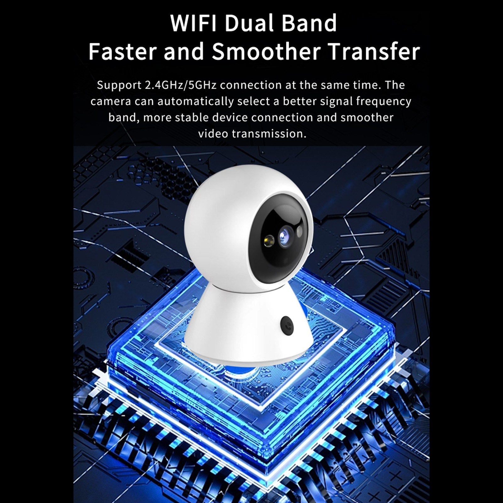 K11 1080P Dual-Band Innen Smart Wireless Sicherheitskamera mit WiFi Überwachung