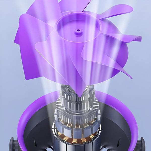 Tragbarer klingenloser Ventilator, kabellos, wiederaufladbar, einstellbare Geschwindigkeit, sicher für Kinder & Haustiere