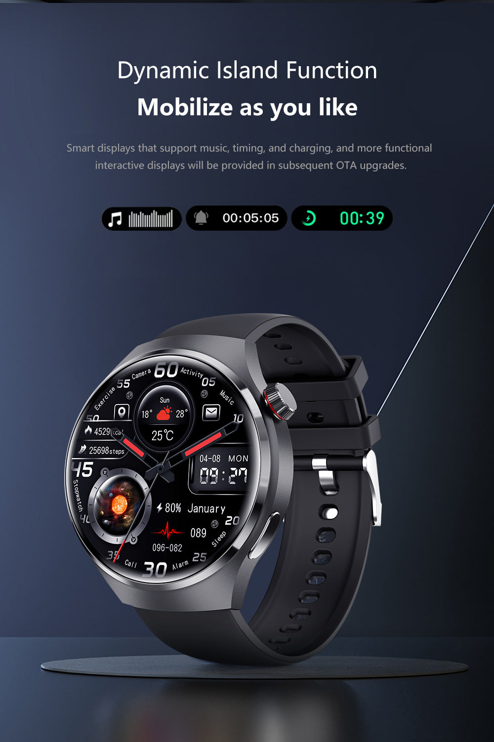 Hochwertiges GT4 Pro Smartwatch Männer: IP68 NFC GPS Tracker, AMOLED 360*360 HD Bildschirm, Herzfrequenz, Bluetooth-Anruf | Limitierte Auflage