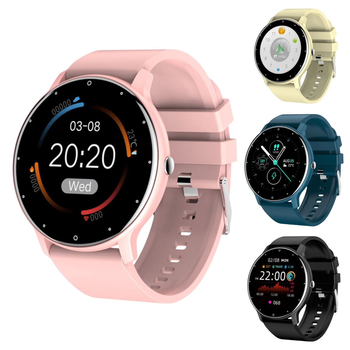 Smartwatch Pro für Fitness – Wasserfeste Sportuhr mit Herzfrequenzmessung