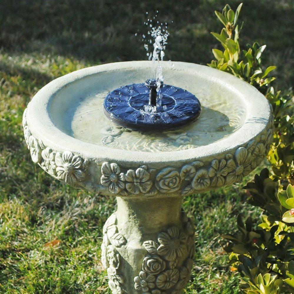 Umweltfreundlicher Solarbrunnen für Vögel und Gartenvergnügen