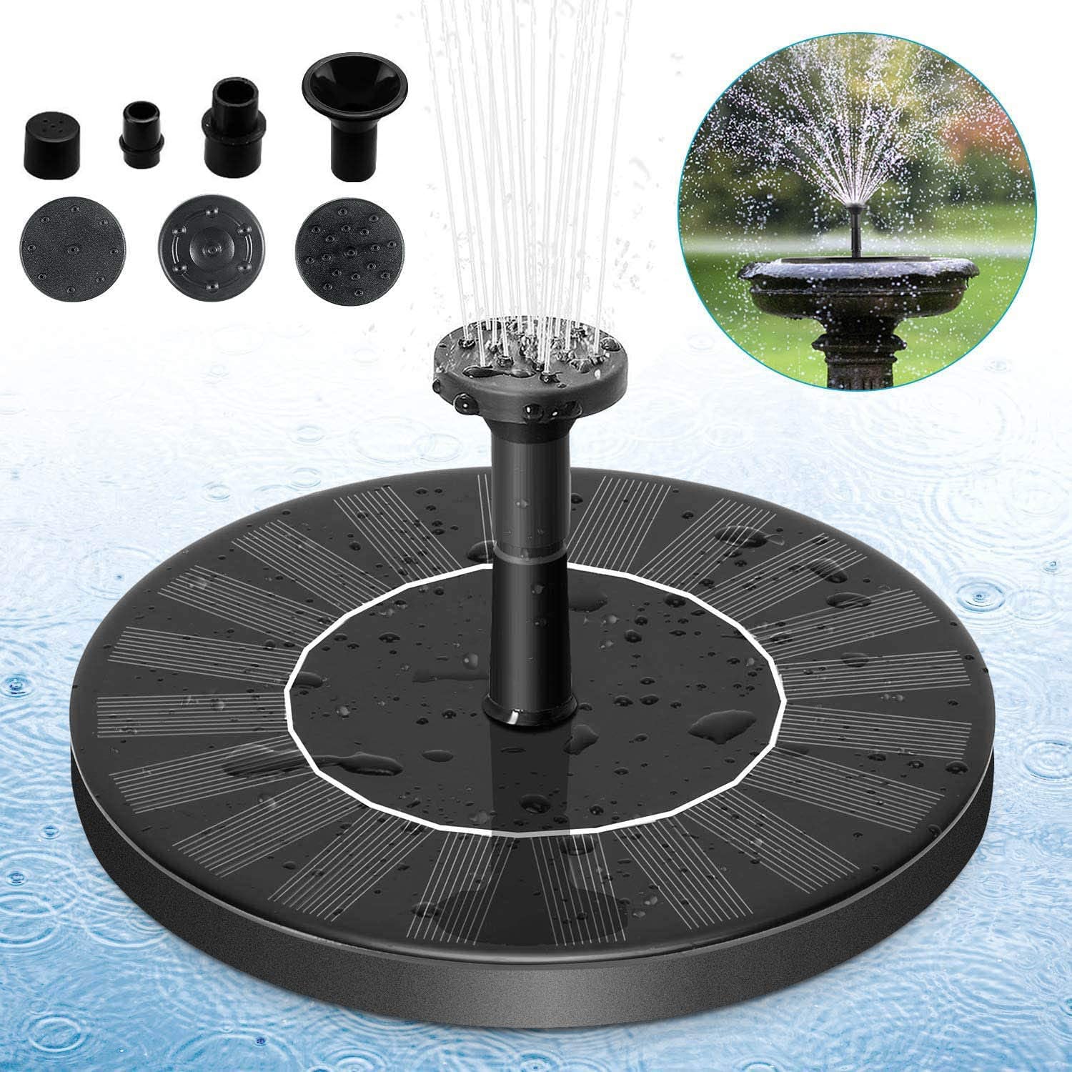 Umweltfreundlicher Solarbrunnen für Vögel und Gartenvergnügen
